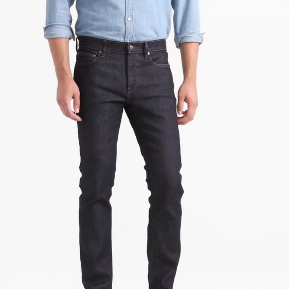 NWT - 484 Slim-fit jean in stretch resin rinse Japanese denim